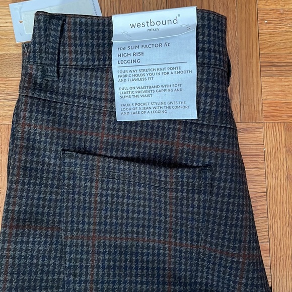 NWT Weatbound Missy the slim factor fit High rise legging herringbone check - Picture 3 of 12